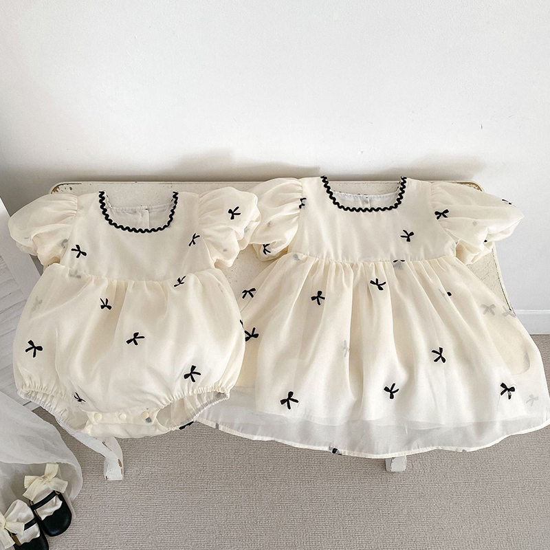 Summer Gauze Clothing - Kinderen Zusters Kleding Zomer Baby Meisje