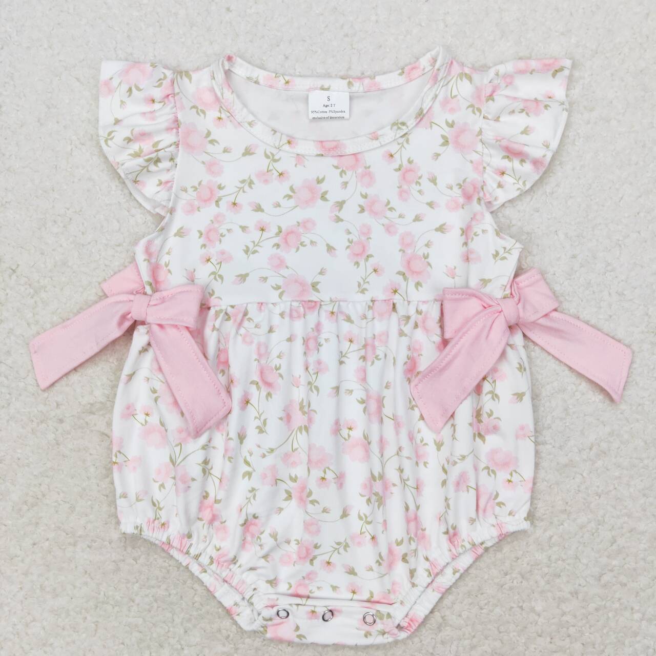 Summer Clothing Kids Sale - Baby Meisjes Roze Bloemen Rompertjes Kleding