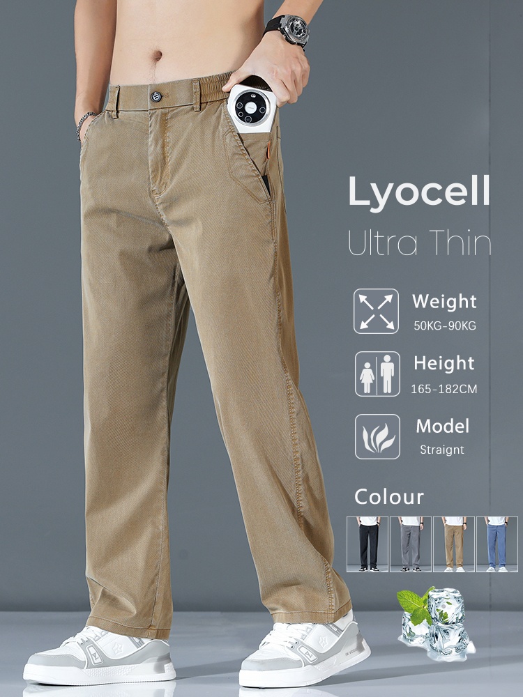 Summer Clothing Brands Men - Ultradunne Lyocell Mode Losse Casual Broek