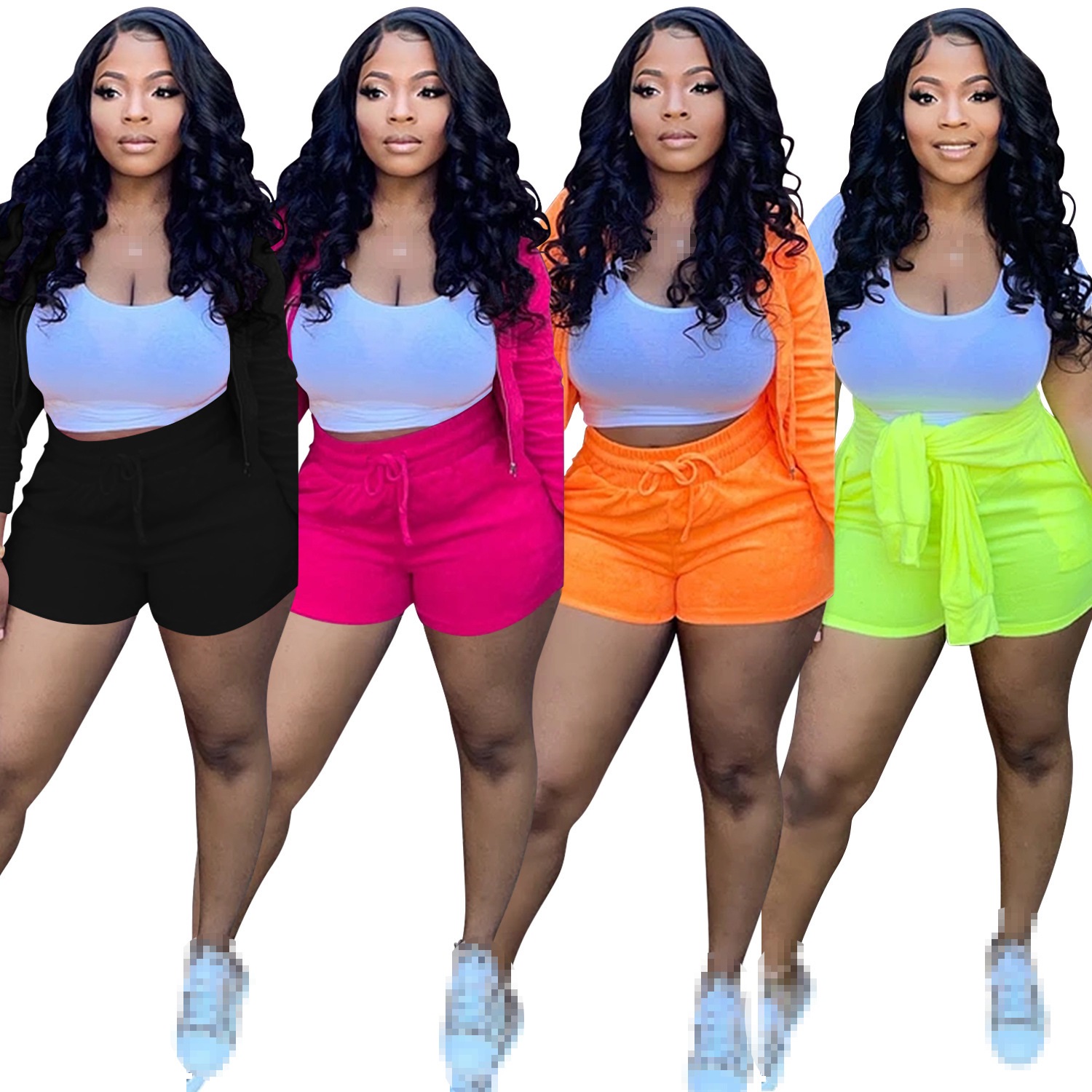 Summer Clothing Capsule - Shorts Sets 3 Stuk Set Vrouwen