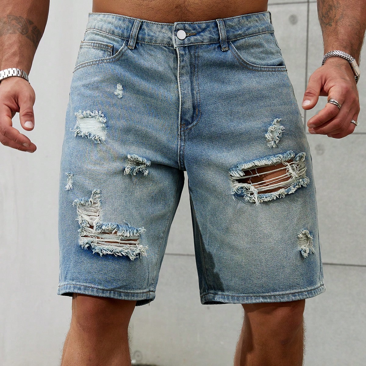 Summer Clothing Brands Men - Nieuwe Mode Heren Gescheurde Korte Jeans