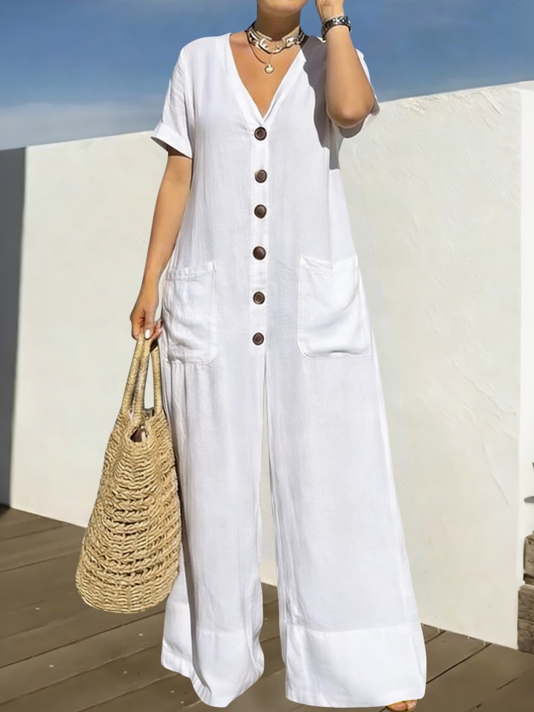 Summer Clothing Capsule - Plus Size Dameskleding Jumpsuit Zomerkleding Blauw