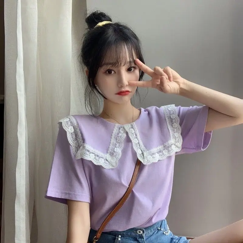 Summer Clothing Trends 2025 Women'S - Kleding Leuke top voor dameskraag Kawaii