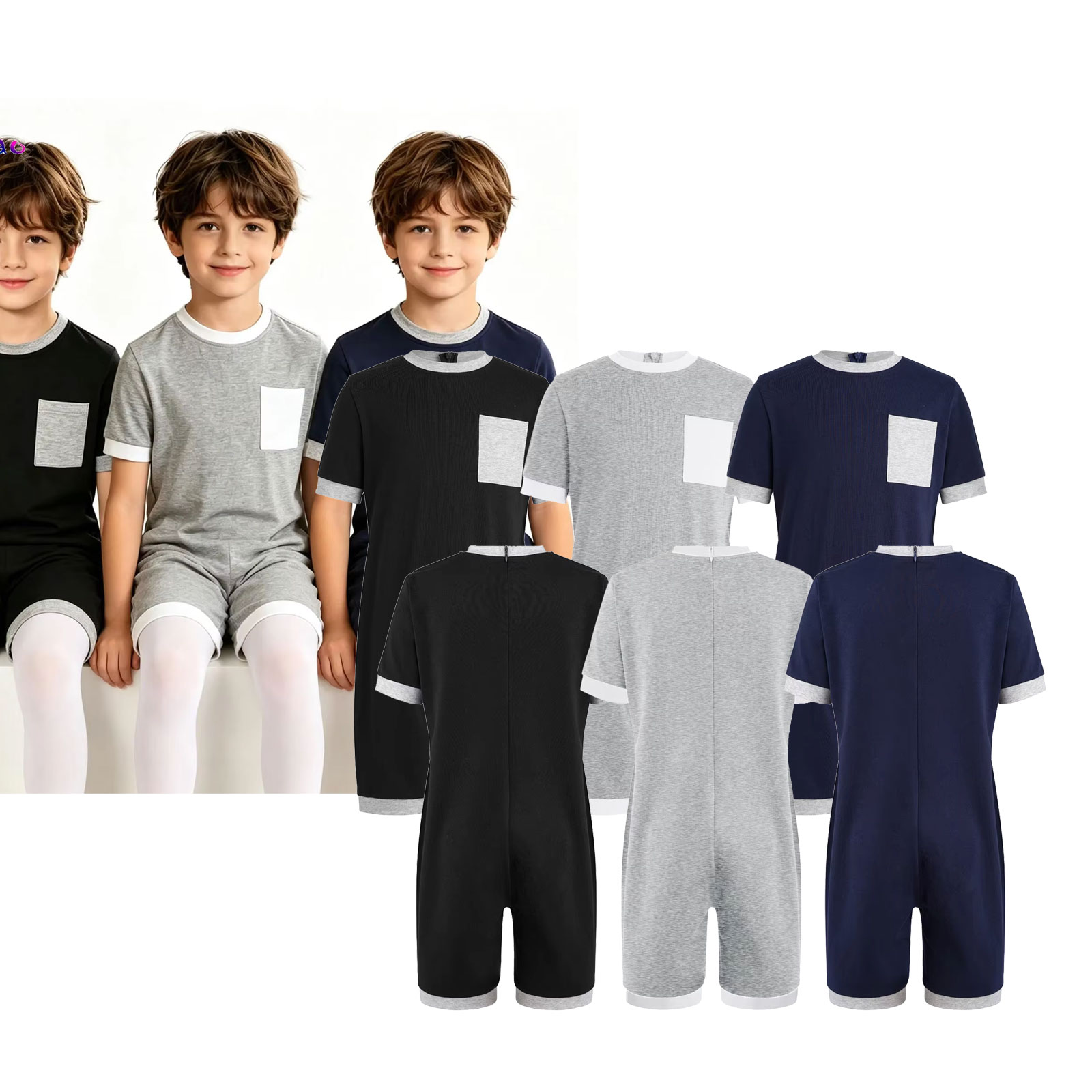Summer Clothing Boys - 3 stuks Unisex Kinderen Speciale Behoeften