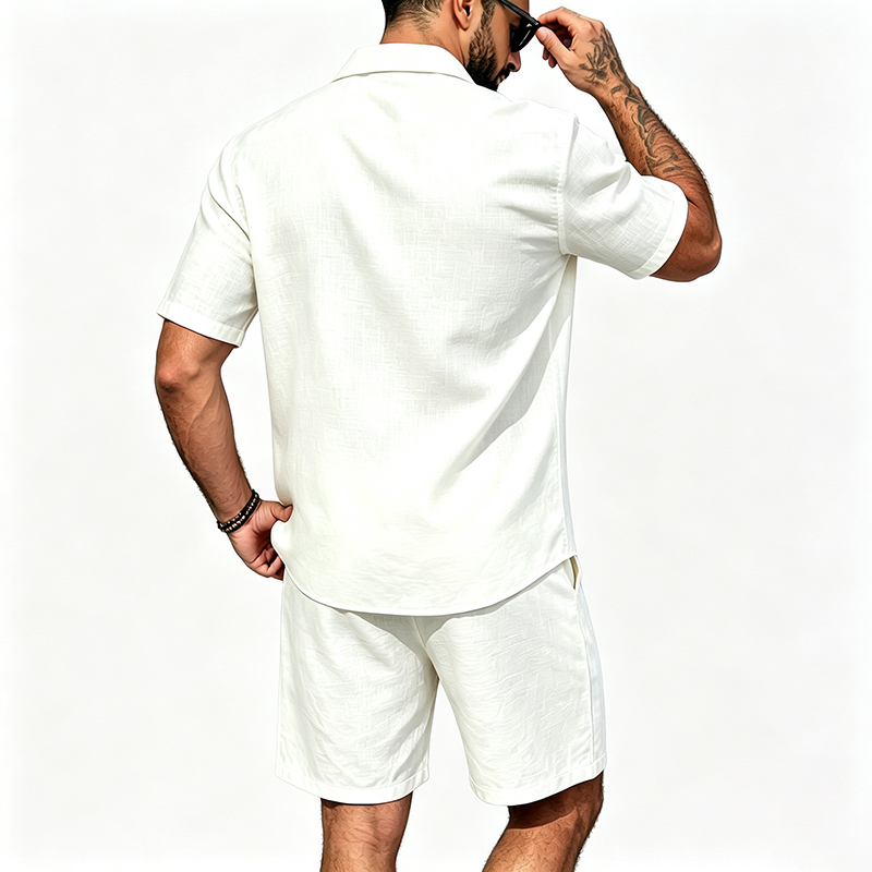 Heren linnen tweedelige outfit - Summer Clothing Sets recensie en prijs