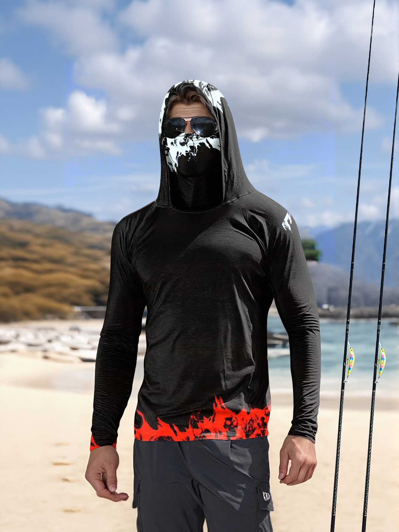 Heren Hood Fishing Shirt met l - Rash Guard Long Sleeve recensie en prijs