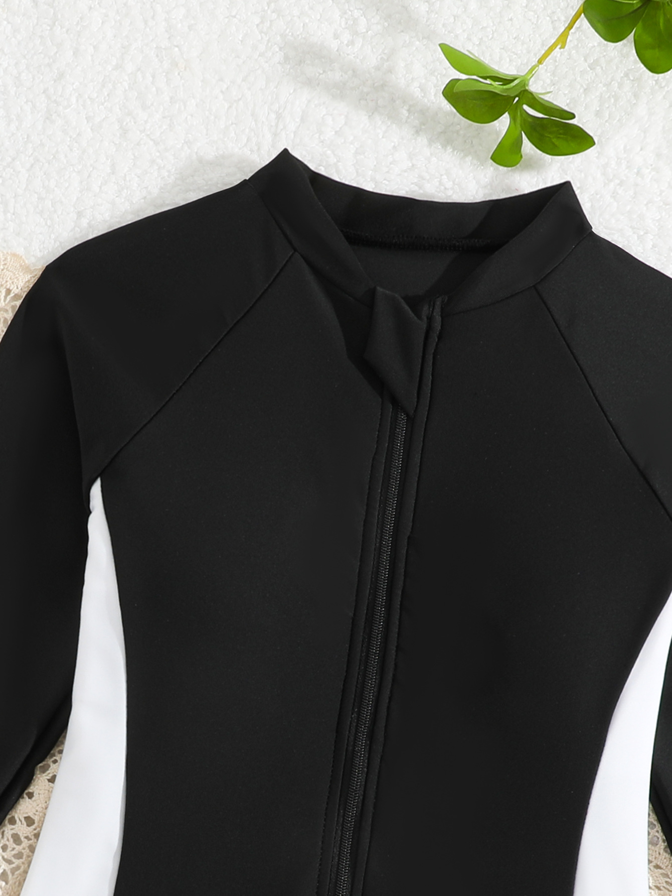 Kinderen zwart wit colorblock  - Rash Guard Long Sleeve recensie en prijs
